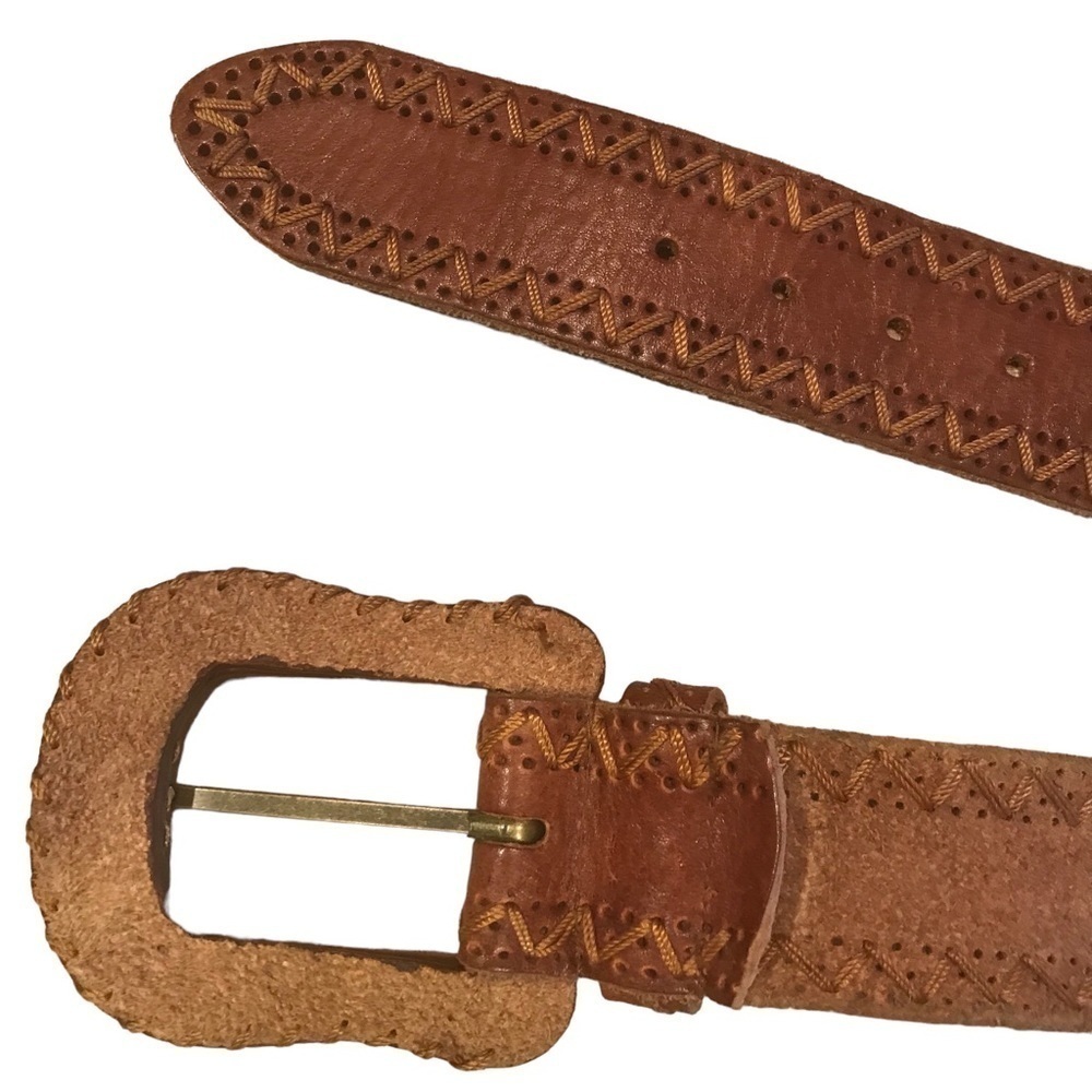 Another Line  Woman’s Leather Belt Size Medium Brown - Picture 2 of 8